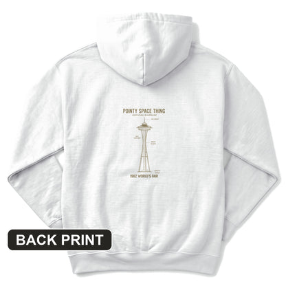 Pointy Space Thing Back Print Hoodie