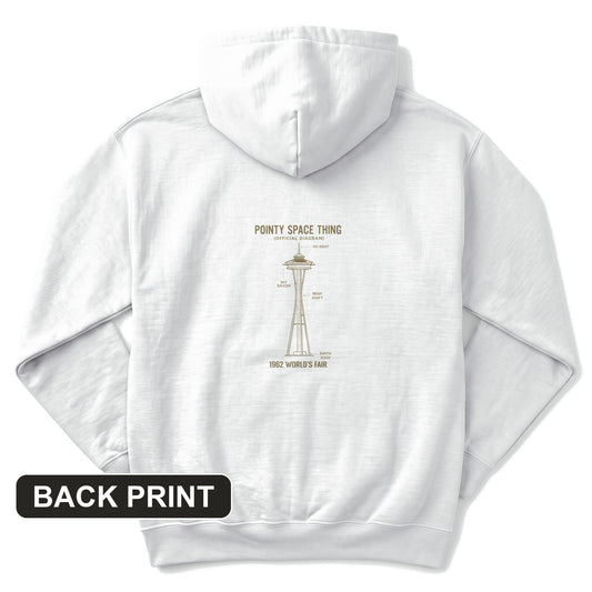 Pointy Space Thing Back Print Hoodie