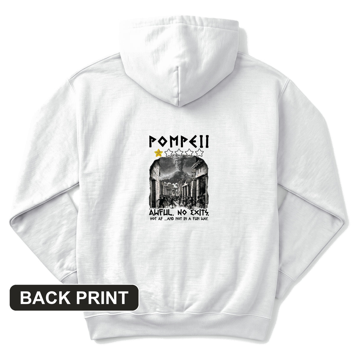 Pompeii 1 Star Back Print Hoodie
