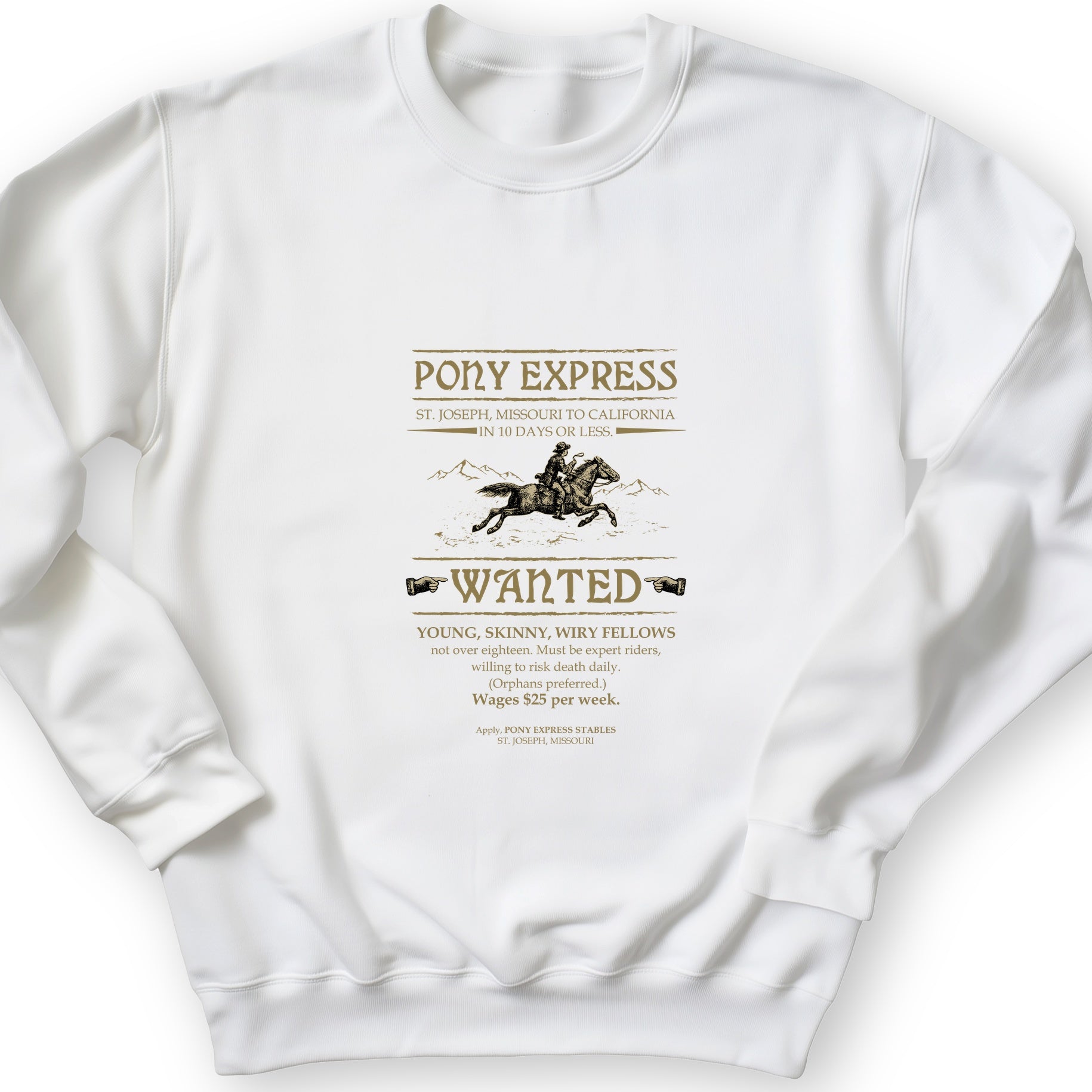 Pony Express Poster Sweatshirt