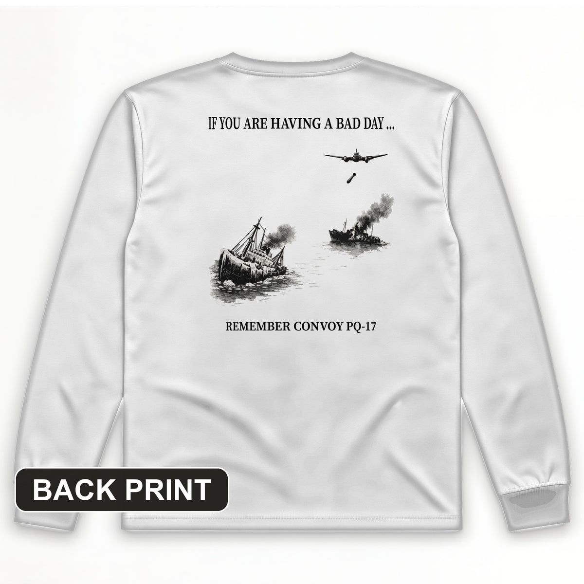 Pq-17 Back Print Long Sleeve T-Shirt