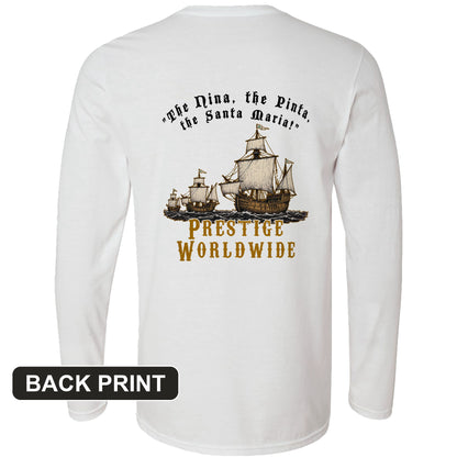 Prestige Worldwide Back Print Long Sleeve T-Shirt