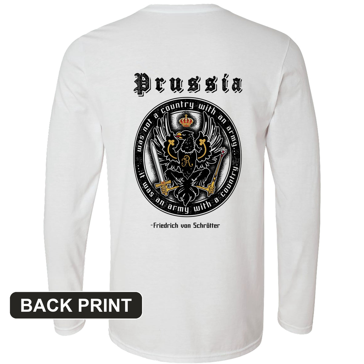 Prussia Back Print Long Sleeve T-Shirt