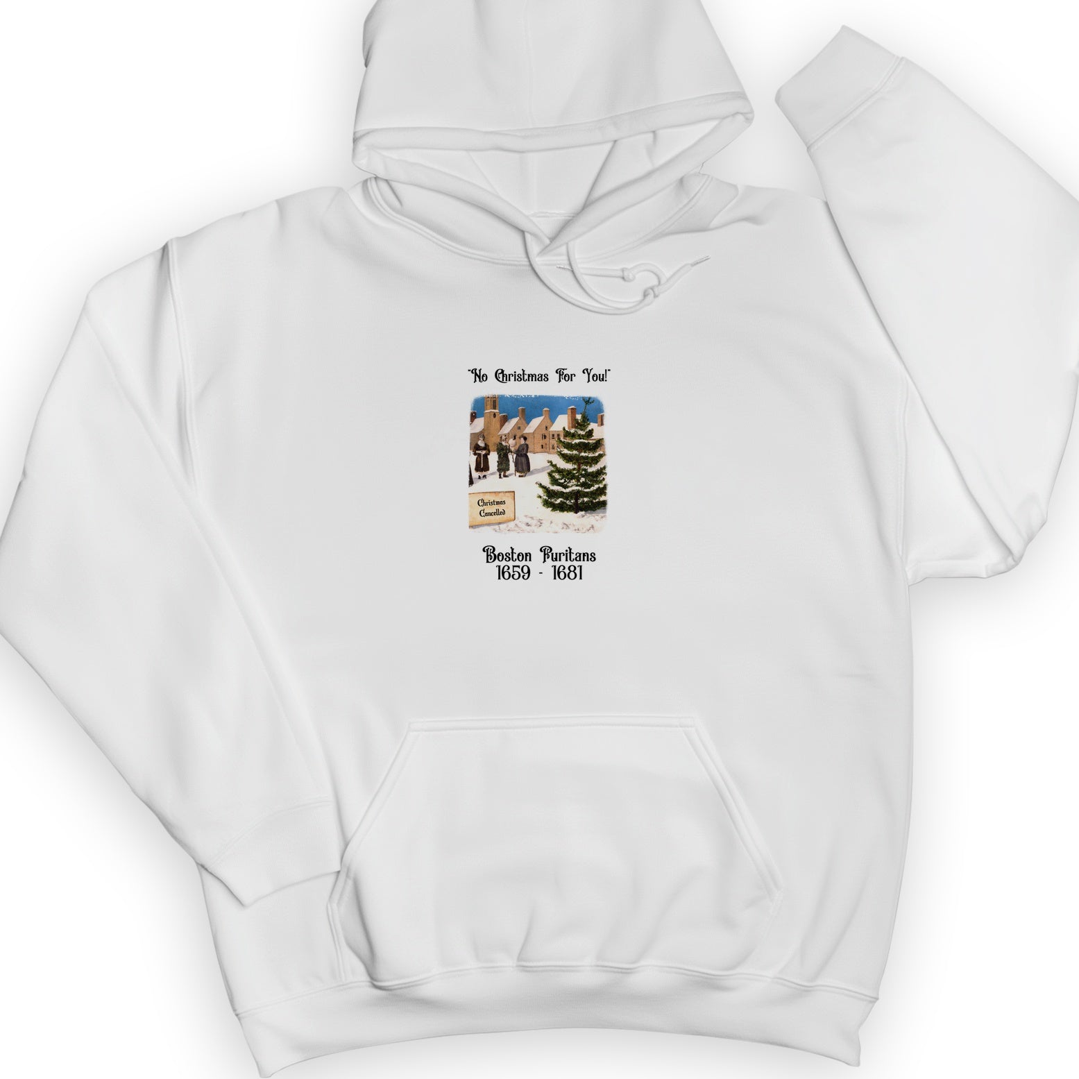 Puritans Banned Xmas Boston Hoodie