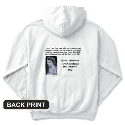 Queen Elizabeth II Xmas Address Back Print Hoodie