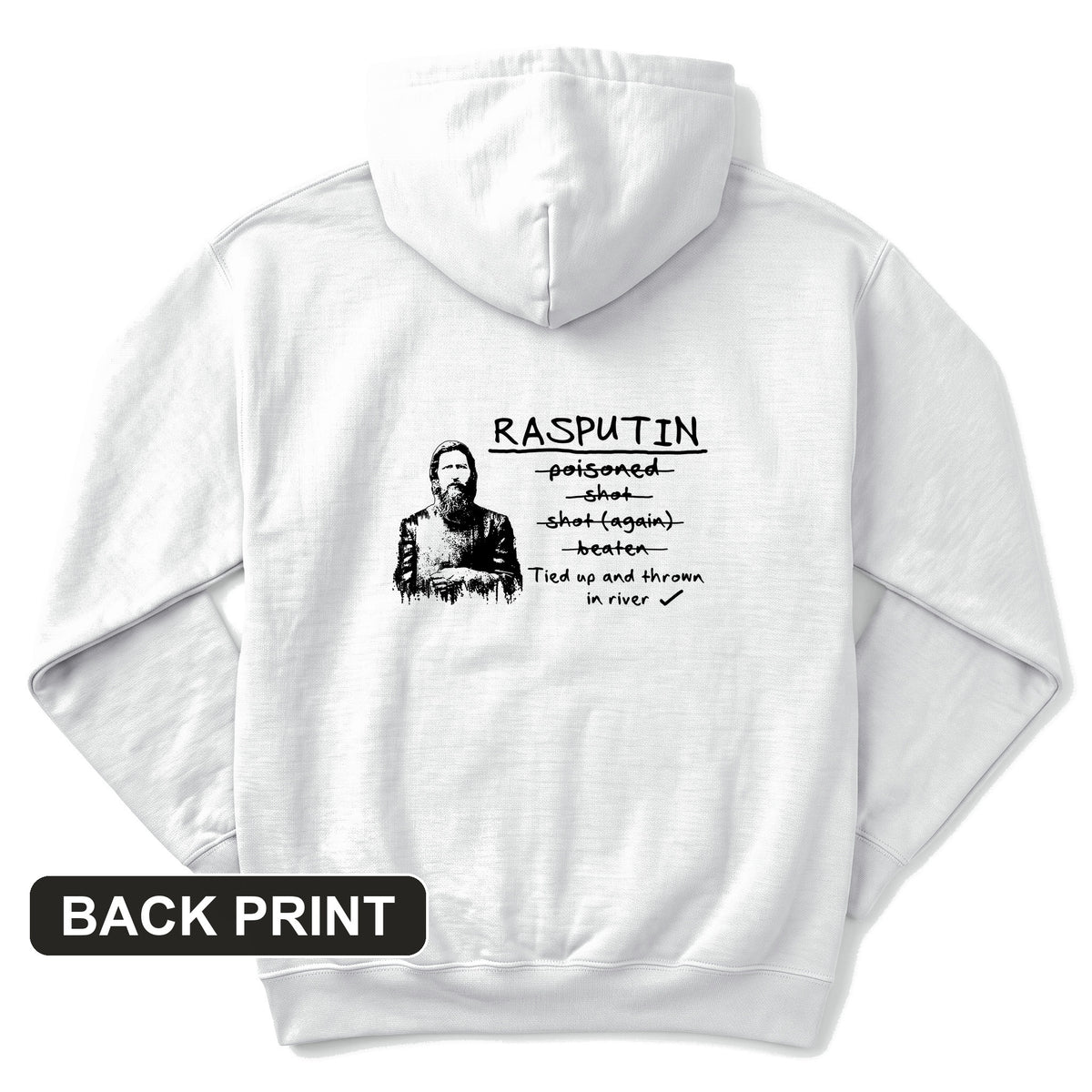 Rasputin Back Print Hoodie