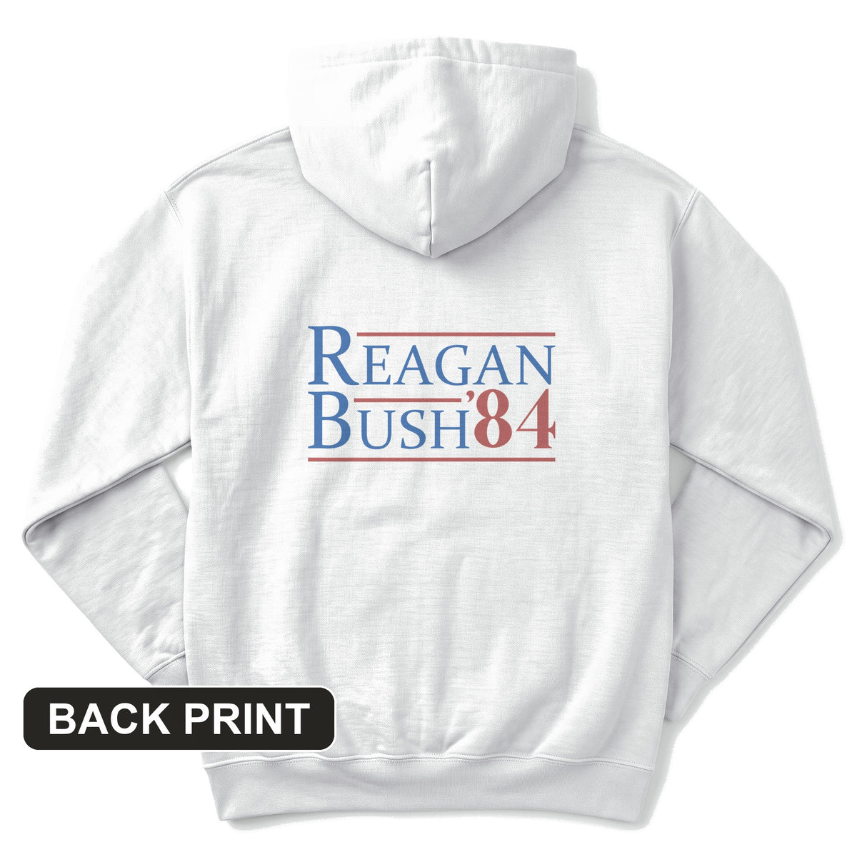 Reagan Bush Back Print Hoodie