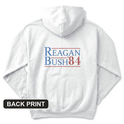 Reagan Bush Back Print Hoodie