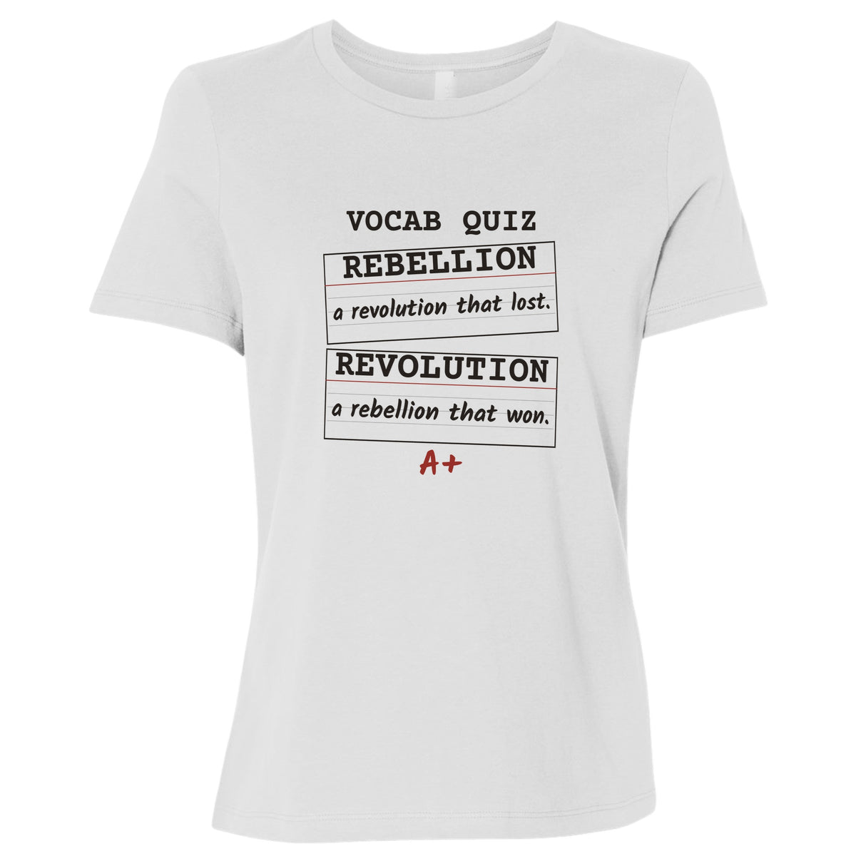 Rebellion Vs Revolution Flash Cards Women's T-Shirt