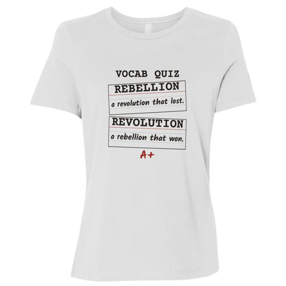 Rebellion Vs Revolution Flash Cards Women's T-Shirt