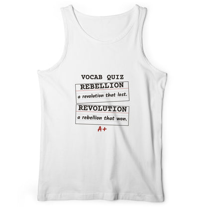 Rebellion Vs Revolution Flash Cards Tank Top