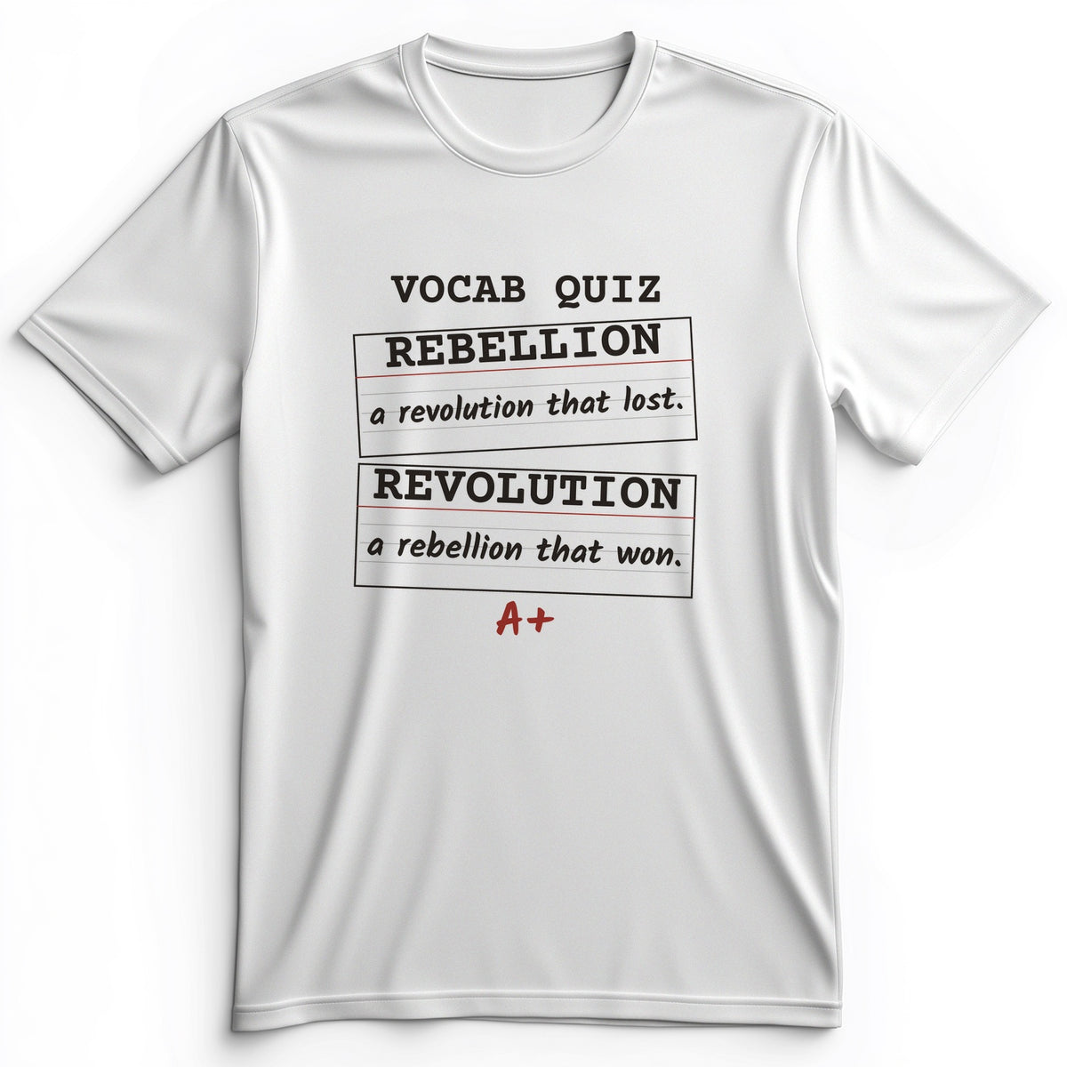 Rebellion Vs Revolution Flash Cards Premium Tee