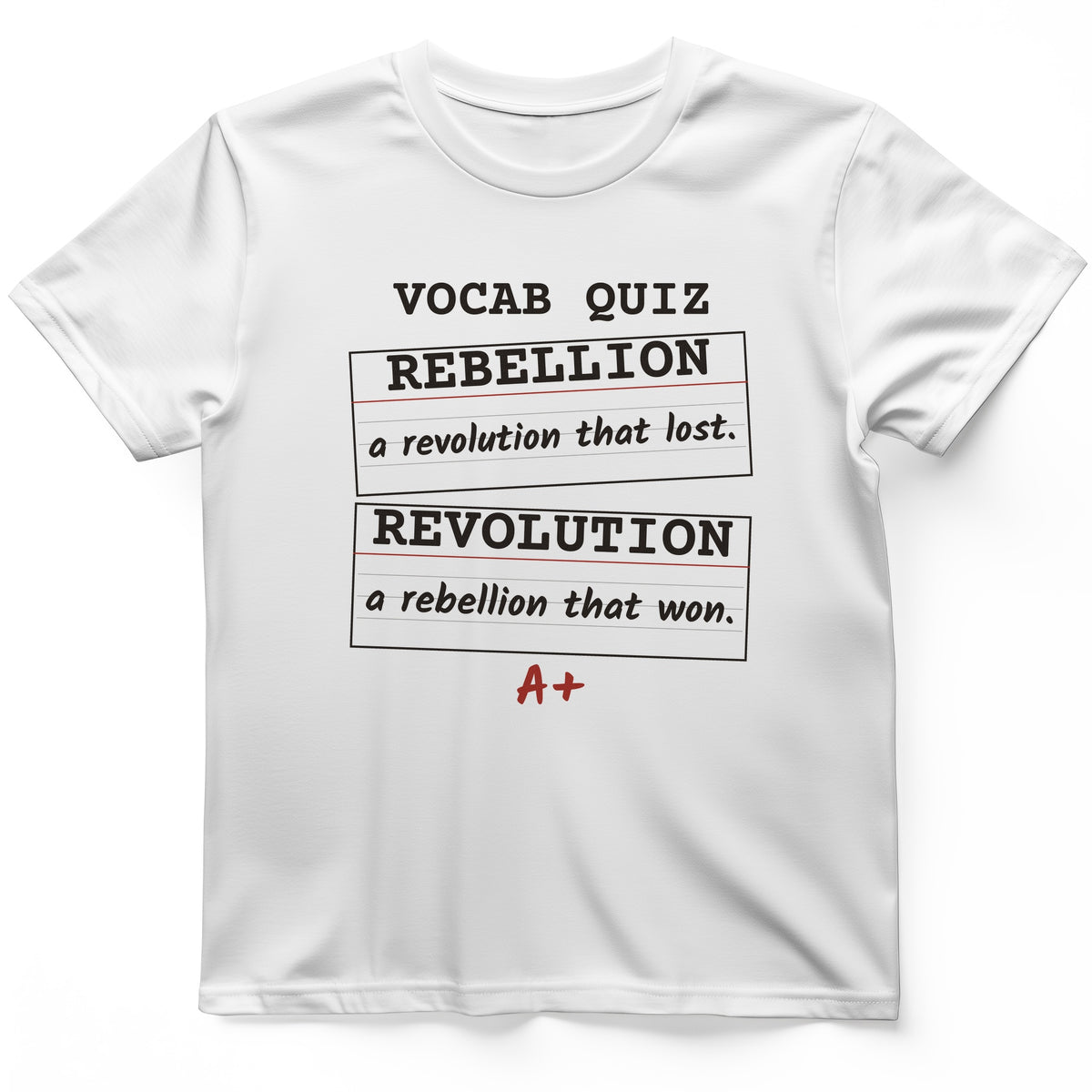 Rebellion Vs Revolution Flash Cards T-Shirt