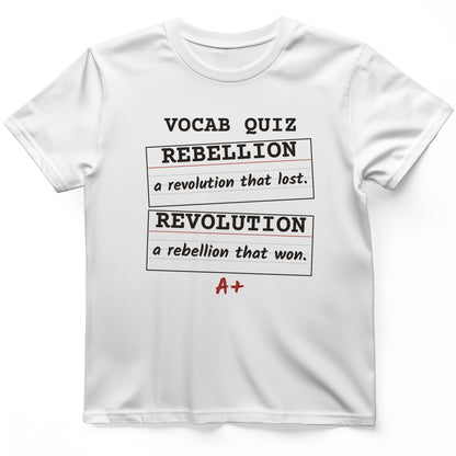 Rebellion Vs Revolution Flash Cards T-Shirt