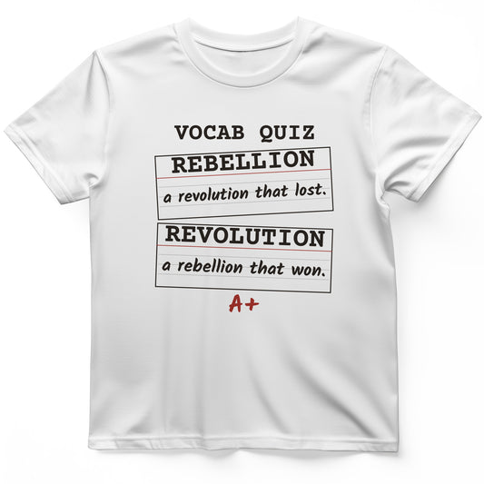 Rebellion Vs Revolution Flash Cards T-Shirt