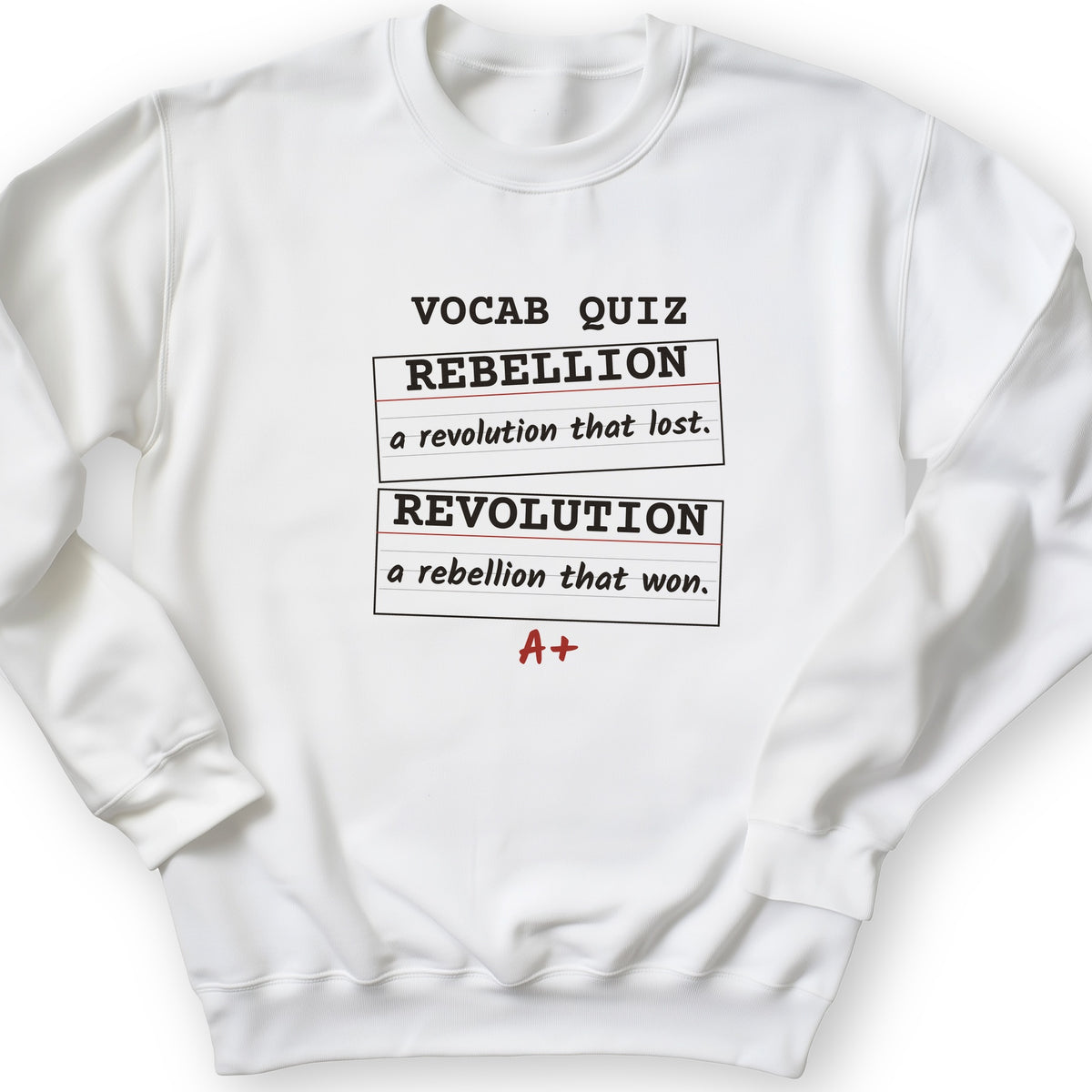 Rebellion Vs Revolution Flash Cards Crewneck