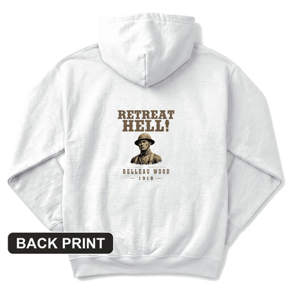 Retreat Hell Bust Back Print Hoodie