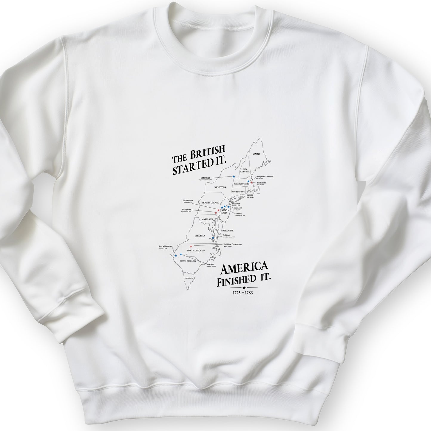 Revolutionary War Map Sweatshirt
