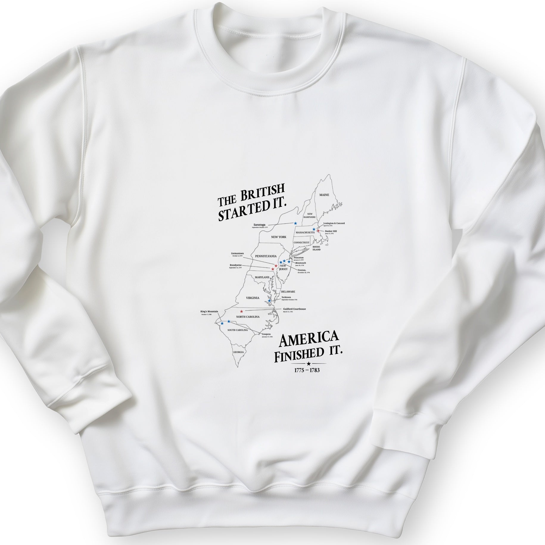 Revolutionary War Map Sweatshirt
