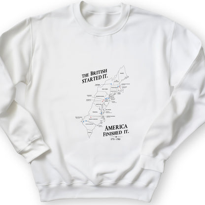 Revolutionary War Map Sweatshirt