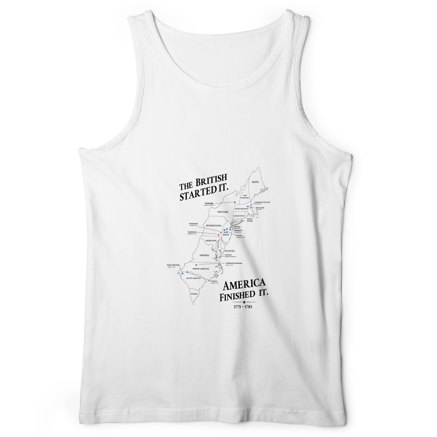 Revolutionary War Map Tank Top