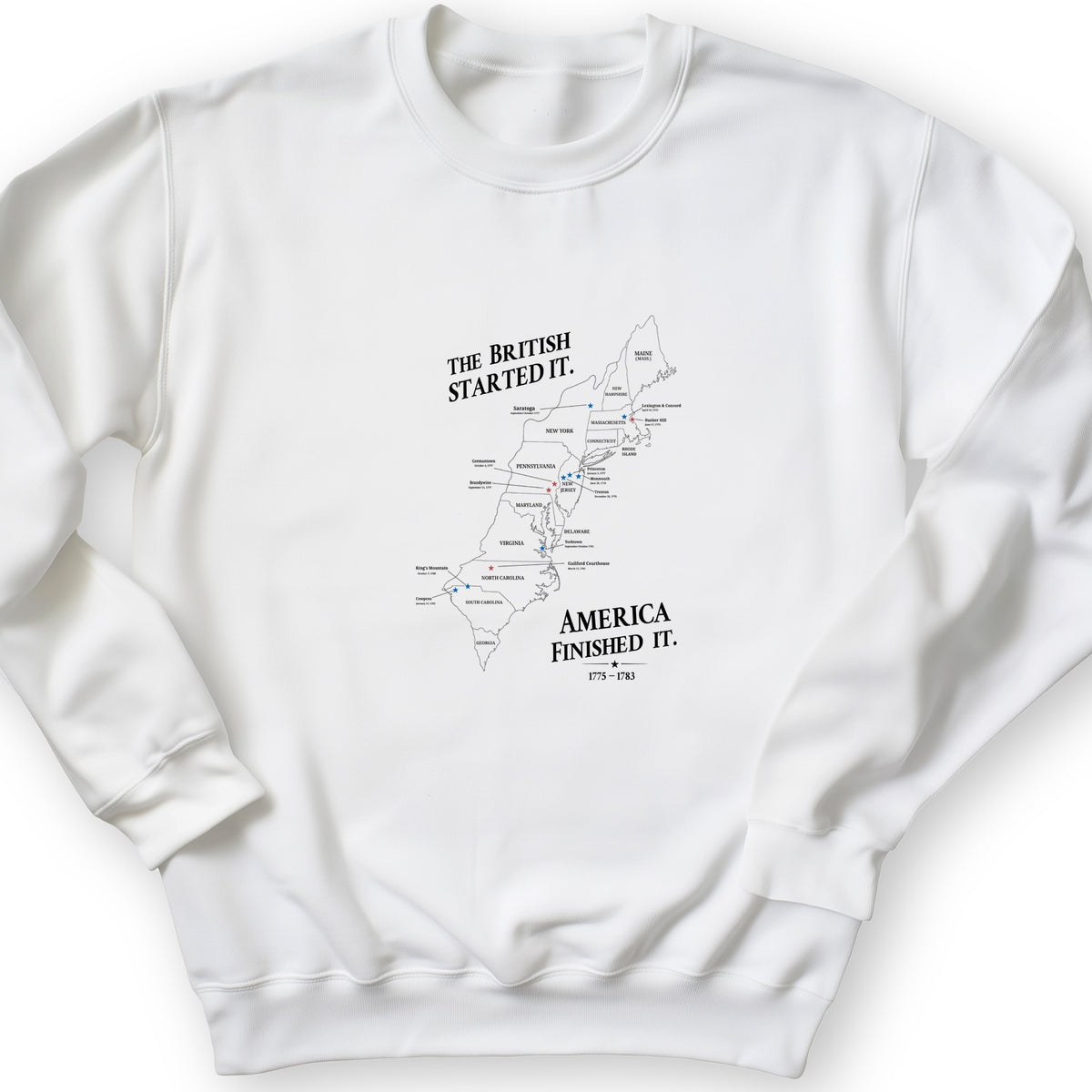 Revolutionary War Map Crewneck
