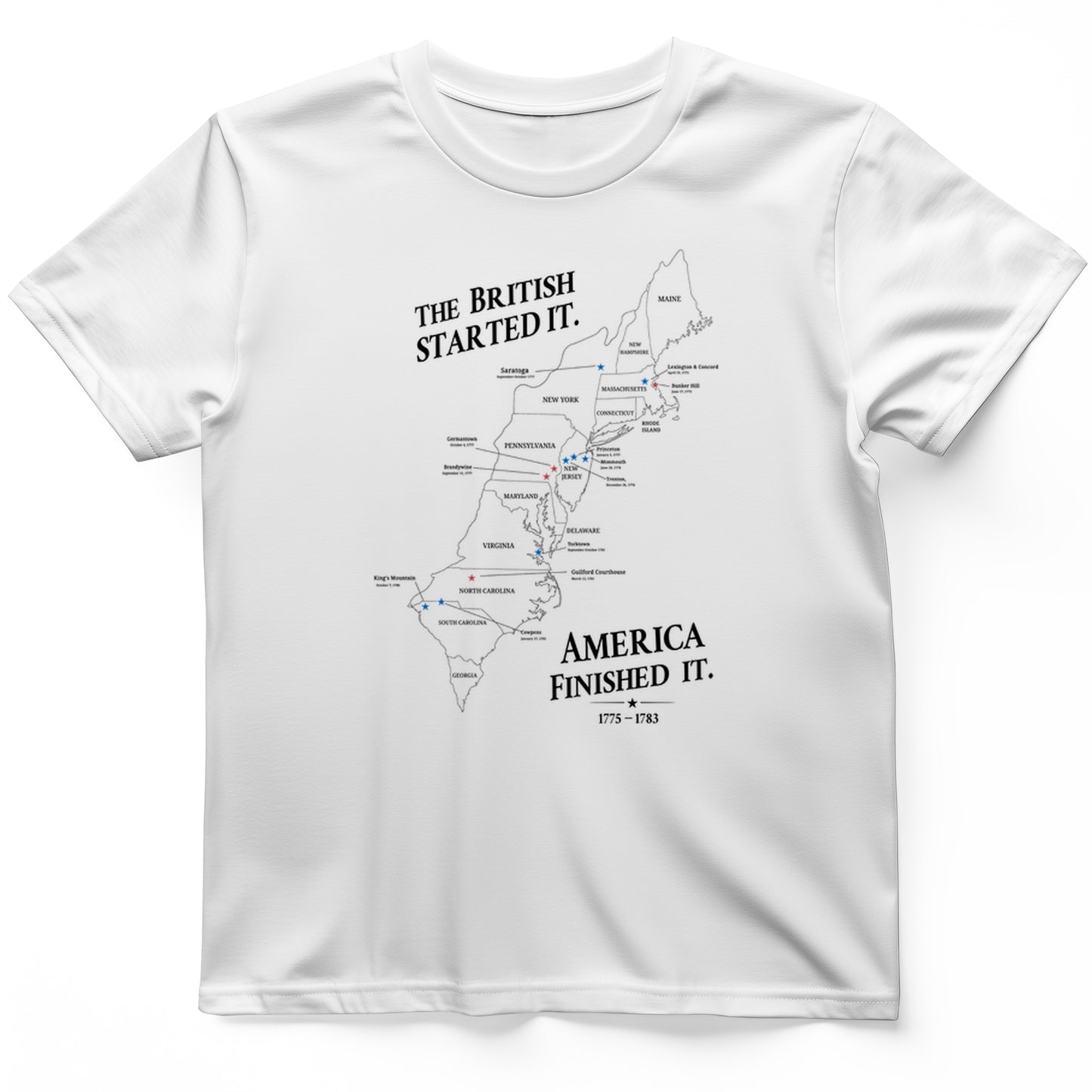 Revolutionary War Map T-Shirt