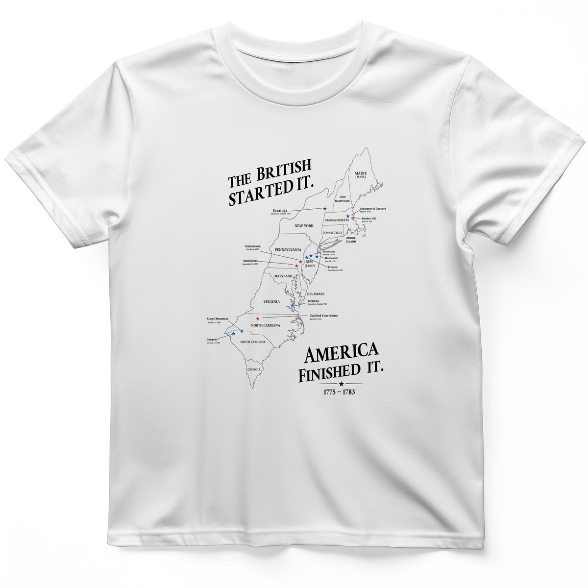 Revolutionary War Map T-Shirt