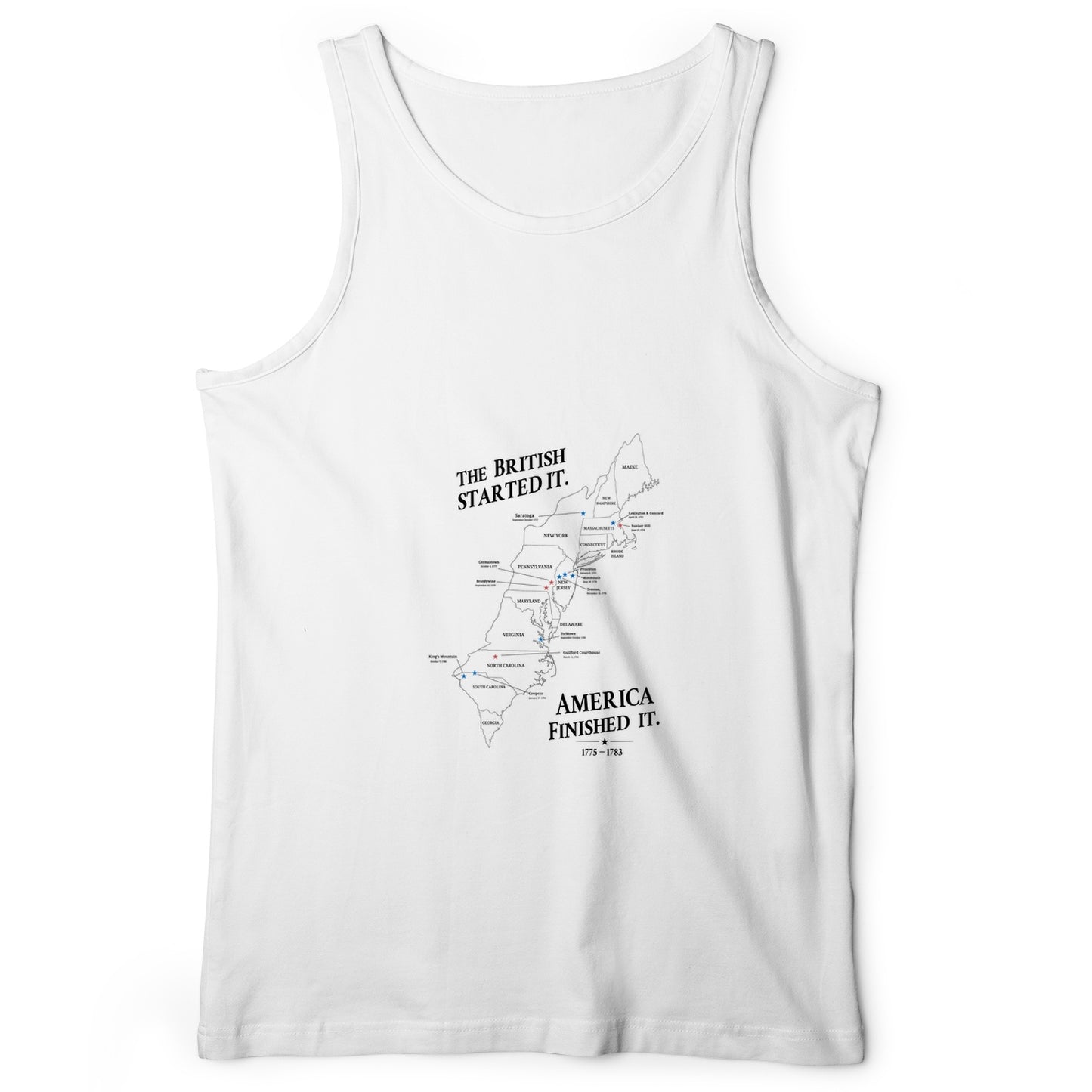 Revolutionary War Map Tank Top