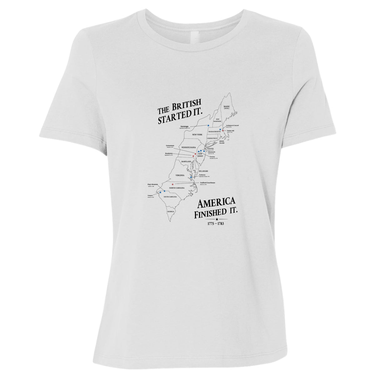 Revolutionary War Map Women's T-Shirt