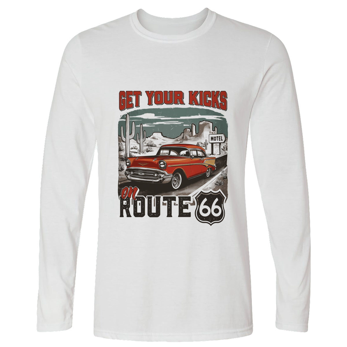 Route 66 Billboard Long Sleeve T-Shirt