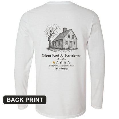 Salem Bed And Breakfast 1692 Back Print Long Sleeve T-Shirt