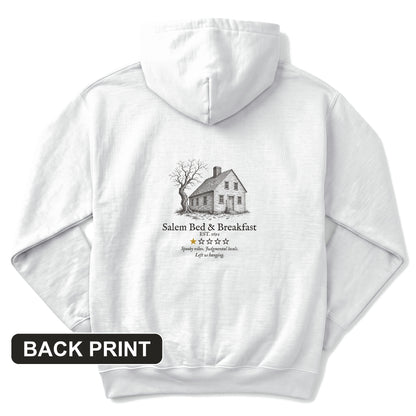 Salem Bed And Breakfast 1692 Back Print Hoodie