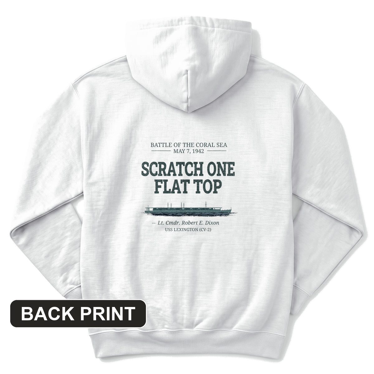 Scratch One Flat Top Back Print Hoodie