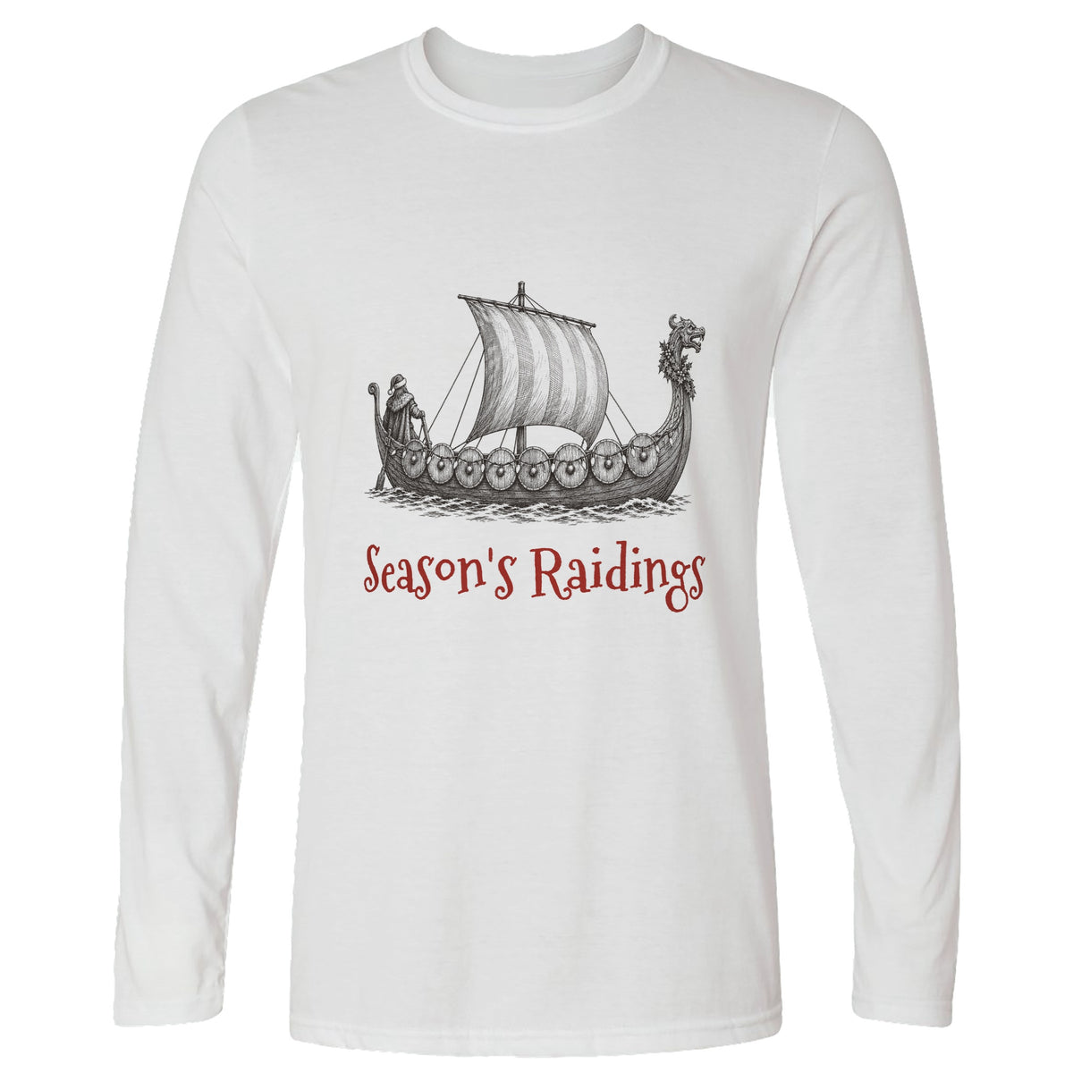 Seasons Raidings Viking Christmas Long Sleeve T-Shirt