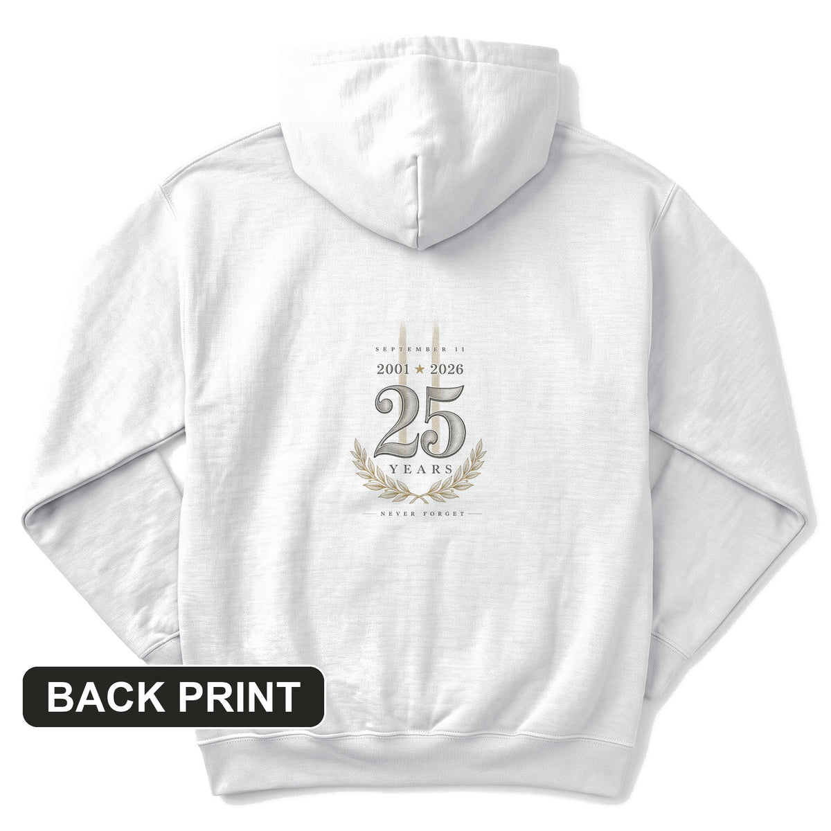 September 11 - 25 Years Back Print Hoodie