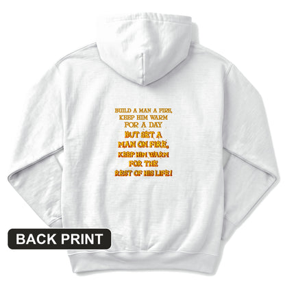 Set a Man on Fire Back Print Hoodie