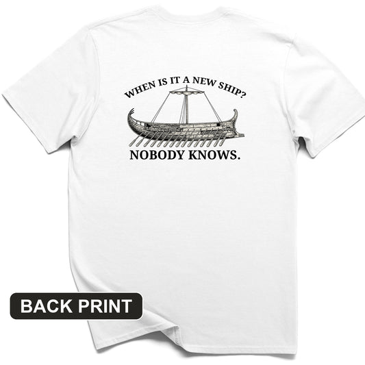 Ship of Theseus Back Print T-Shirt