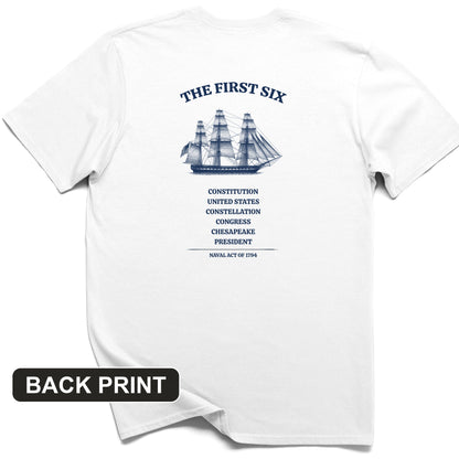 Six Frigates Back Print T-Shirt