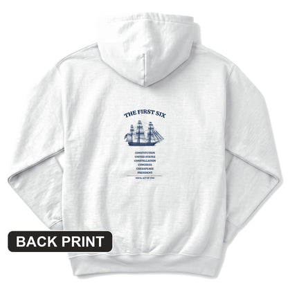 Six Frigates Back Print Hoodie