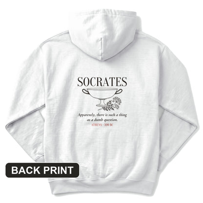 Socrates Dumb Question Back Print Hoodie