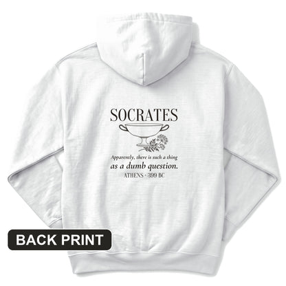 Socrates Dumb Question Back Print Hoodie