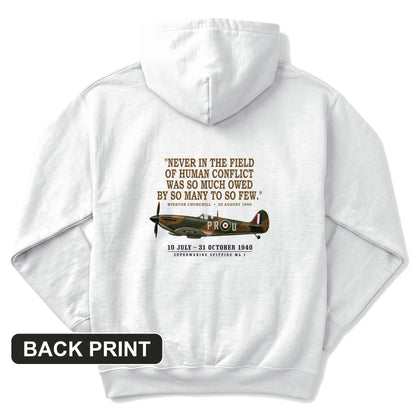 Spitfire So Few Quote Back Print Hoodie