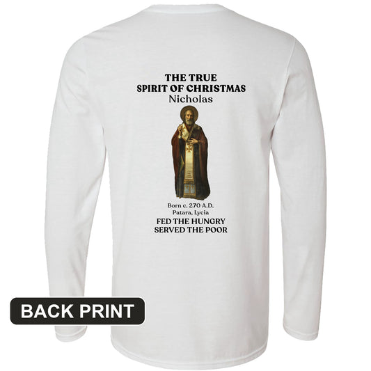 St Nicholas Back Print Long Sleeve T-Shirt
