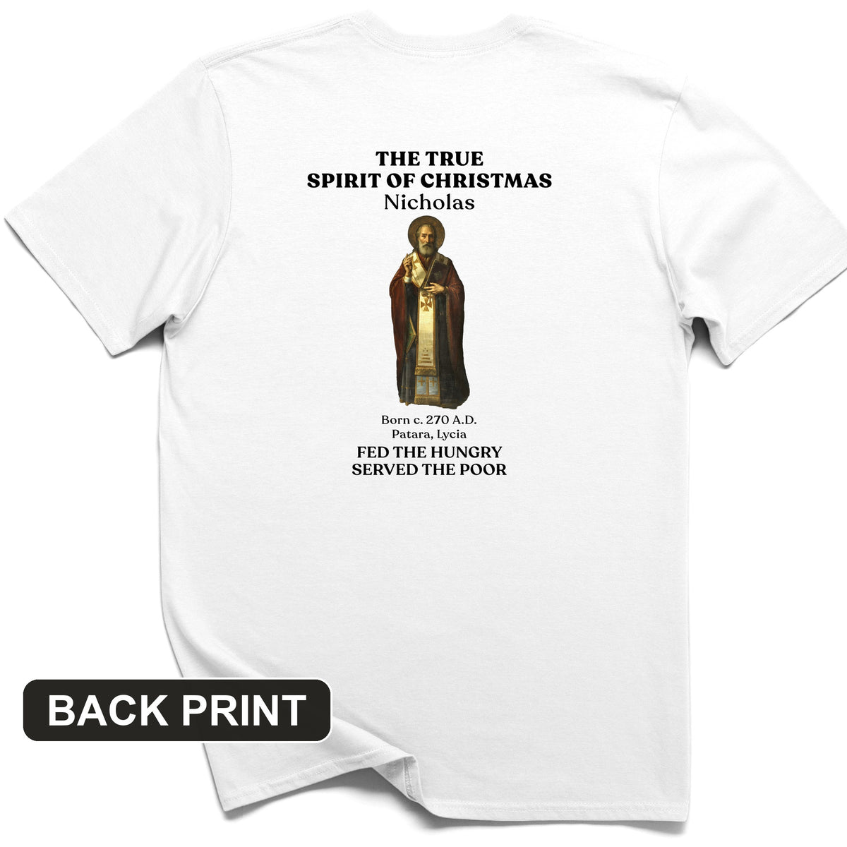 St Nicholas Back Print T-Shirt