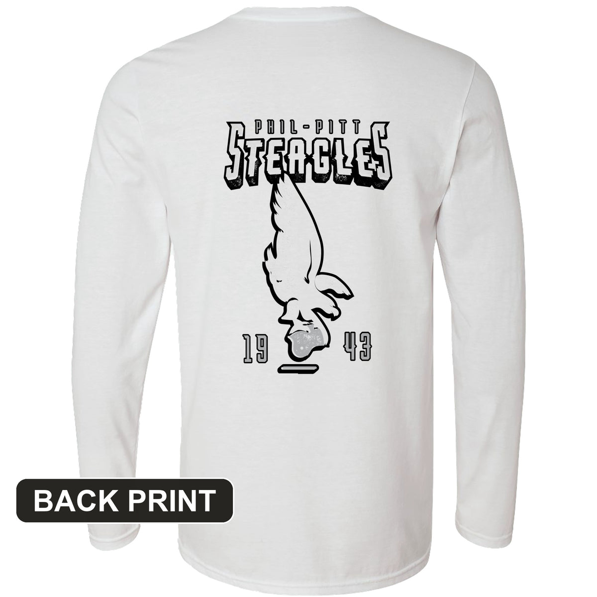 Steagles Back Print Long Sleeve T-Shirt
