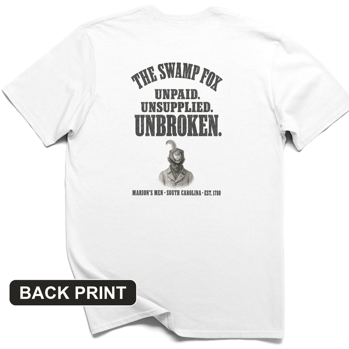 Swamp Fox Unbroken Back Print T-Shirt