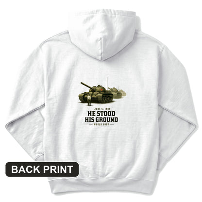 Tank Man Back Print Hoodie
