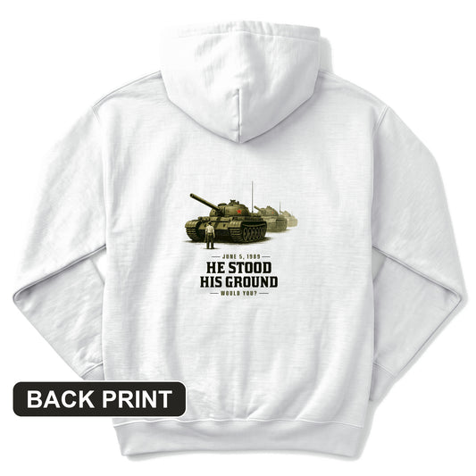 Tank Man Back Print Hoodie