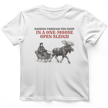 Teddy Roosevelt One Moose Open Sleigh T-Shirt